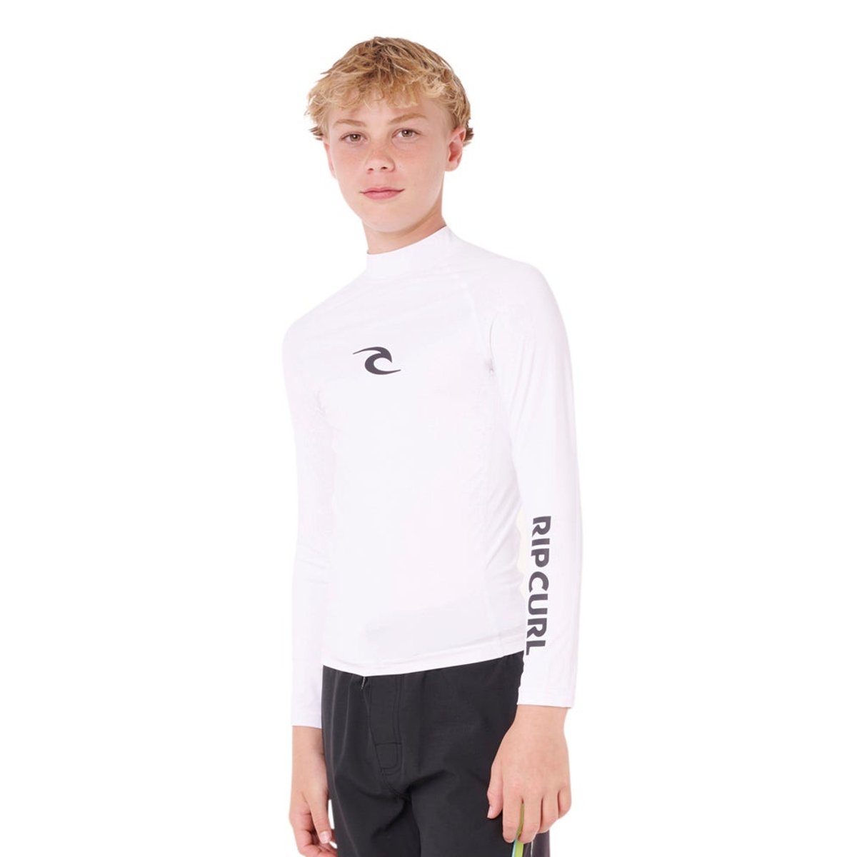 T-shirt anti-UV à manches longues pour enfant AZ blanc, RIP CURL