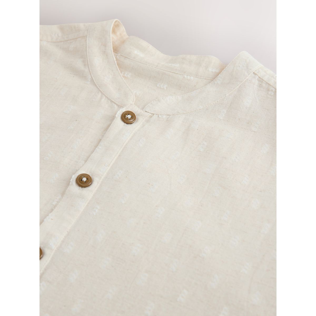 Chemise kurta à motif jacquard naturel, NEXT