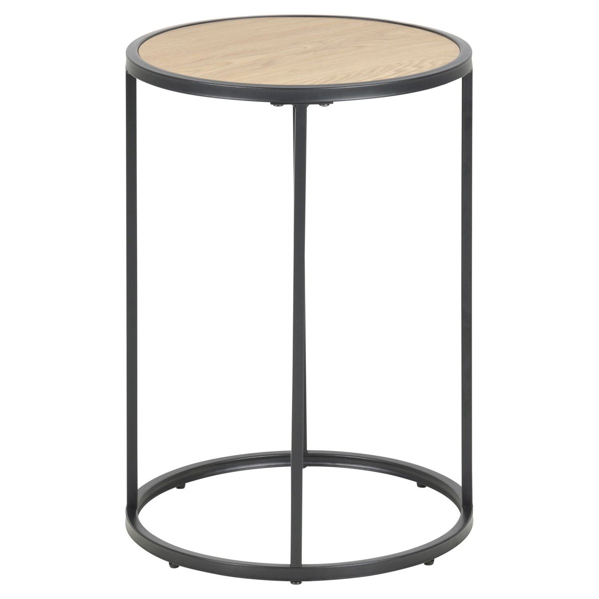 Table d'appoint ronde design industriel SIREINE beige, TOILINUX