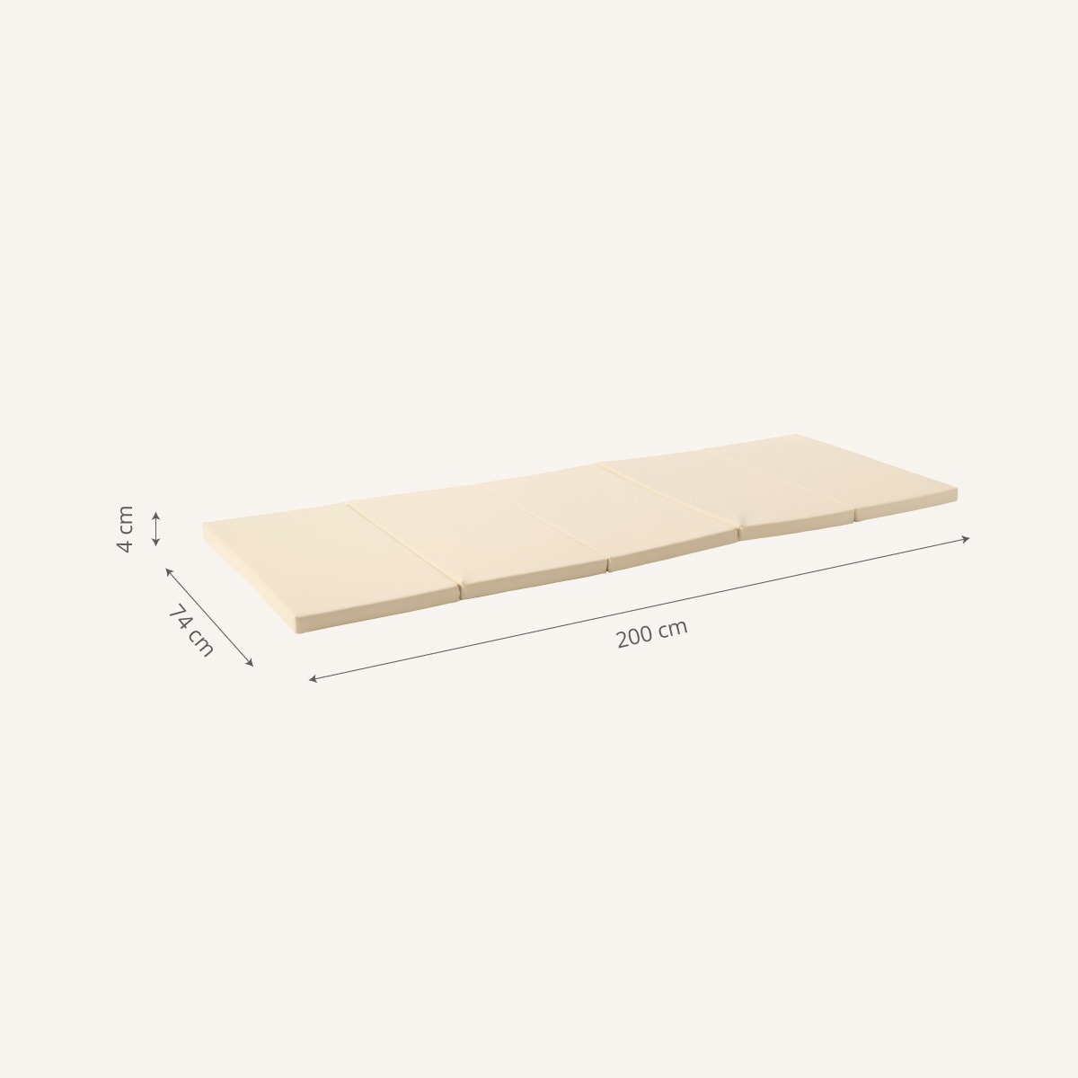 Tapis de gymnastique pliable beige, PETITE AMELIE
