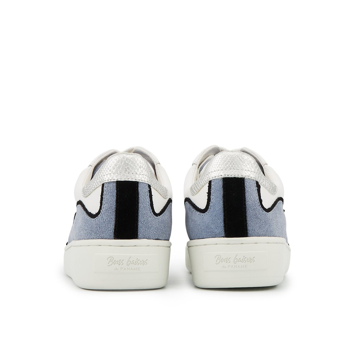 Baskets En Cuir Loulou  Suede silver, BONS BAISERS