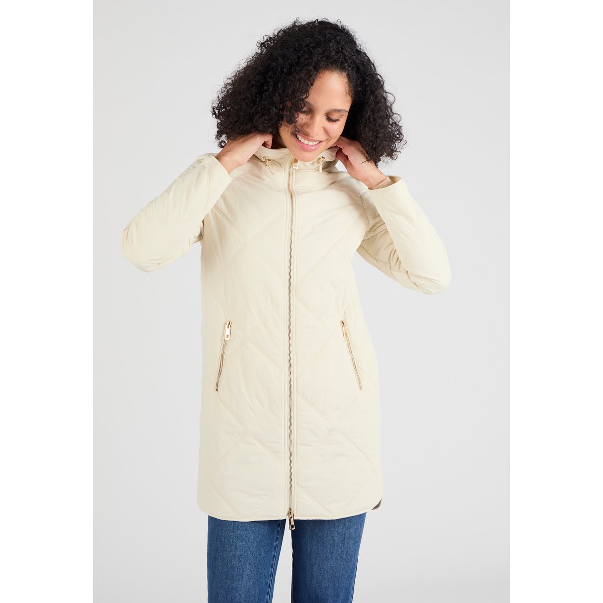 Parka matelassée marron ecru, DAMART