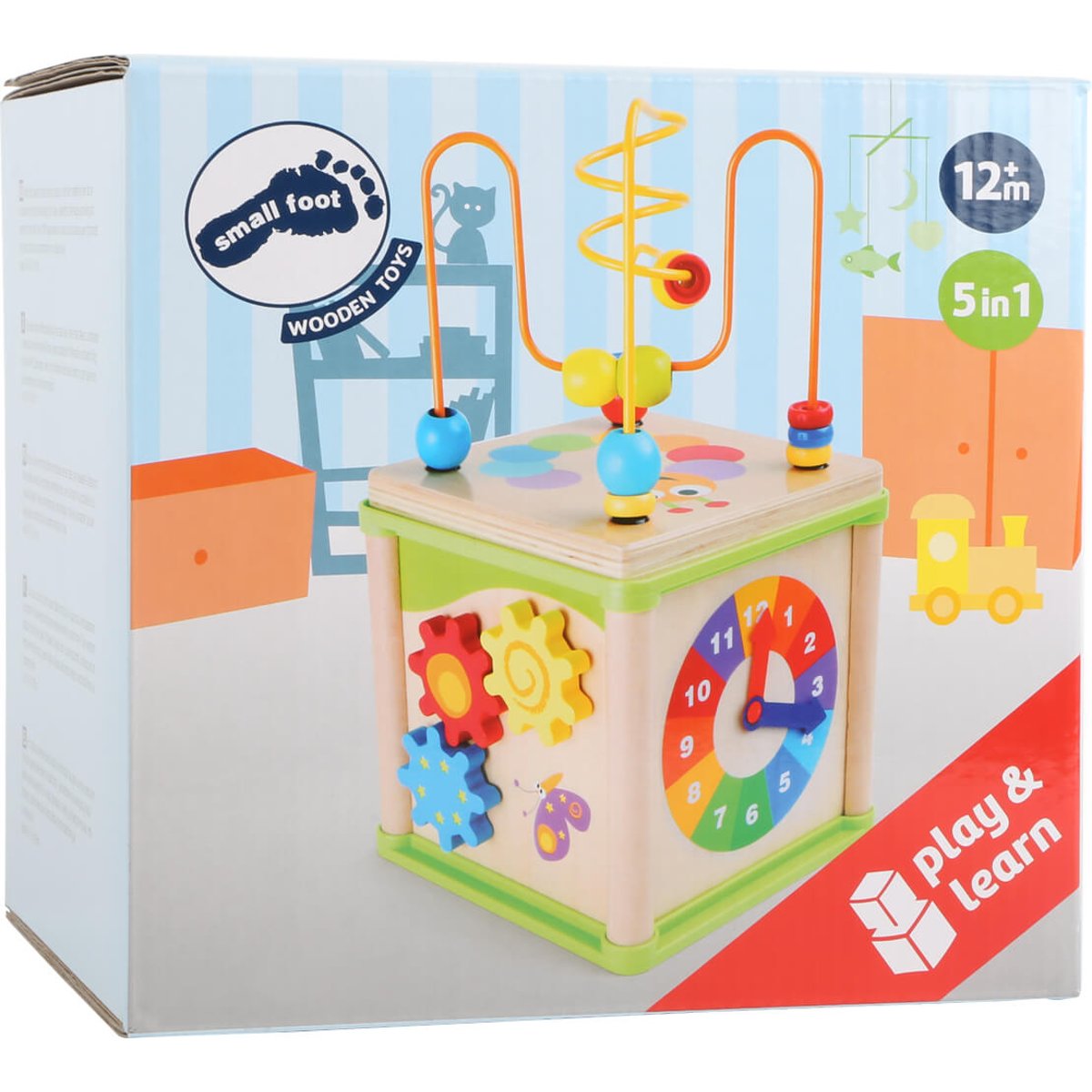 Cube d'activités Insectes beige, SMALL FOOT COMPANY