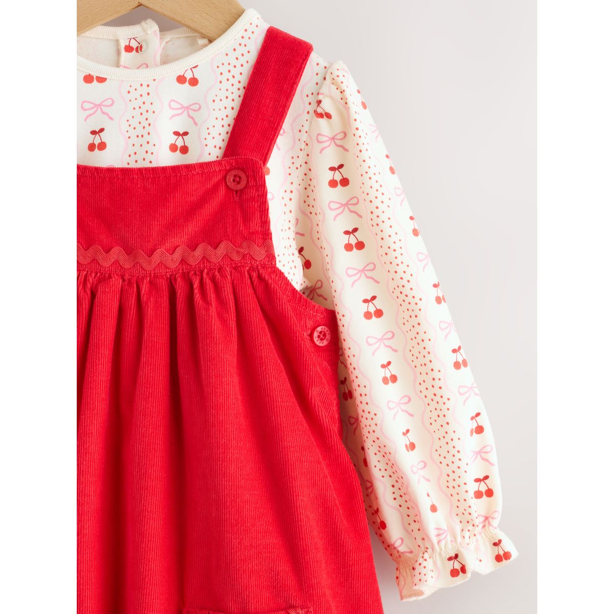 Body chasuble à et collants bébé noeud rouge, NEXT
