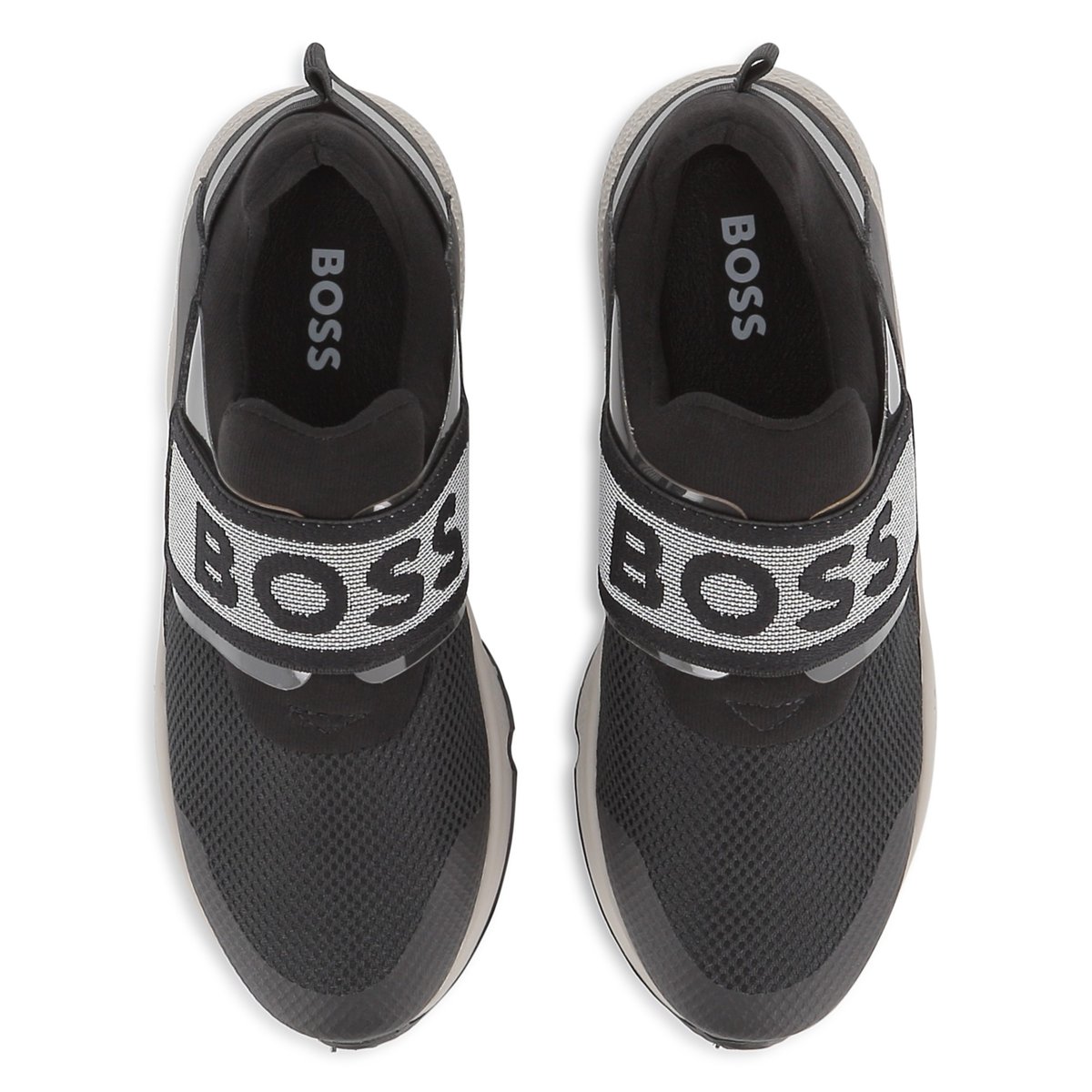 Sneakers elasticizzate black, BOSS KIDSWEAR