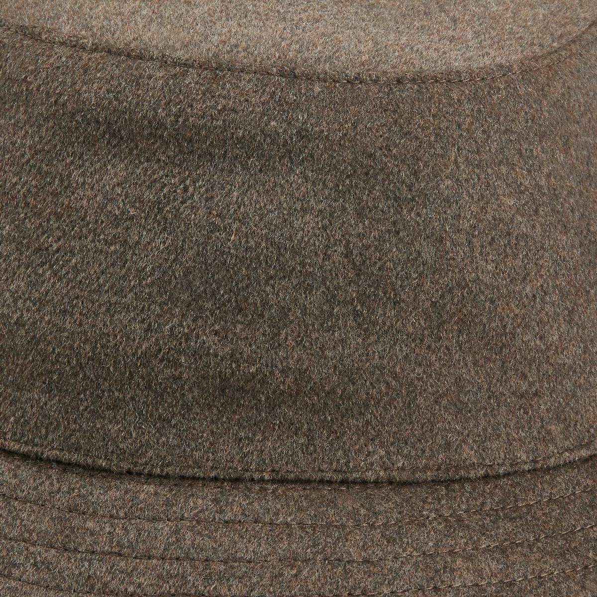Wide Brim Bucket Hat in Felt with Adjustable Drawstring brown, LA REDOUTE COLLECTIONS