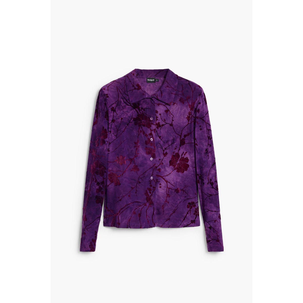 T-shirt boutonnée orientale rouge, DESIGUAL