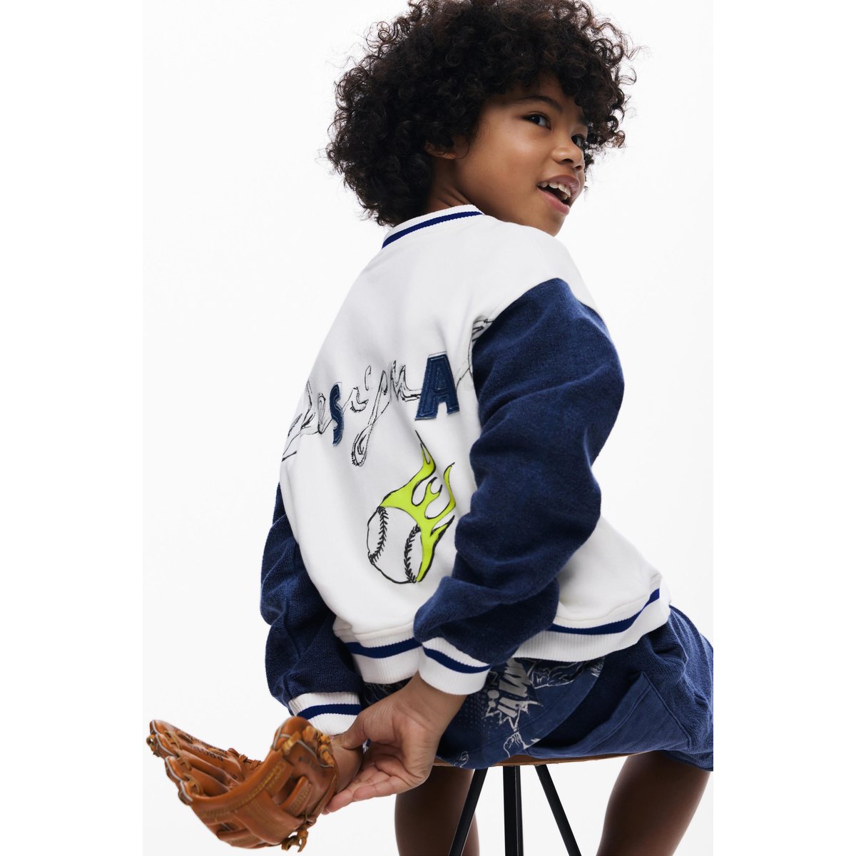 Veste de baseball hybride beige, DESIGUAL