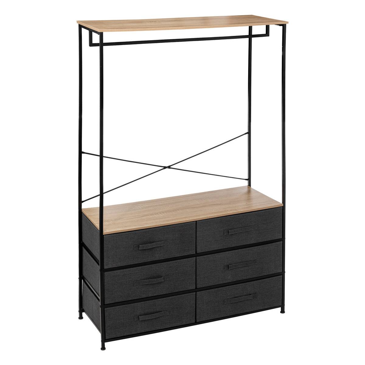 Dressing penderie 6 tiroirs TISSA gris, 5FIVE SIMPLY SMART