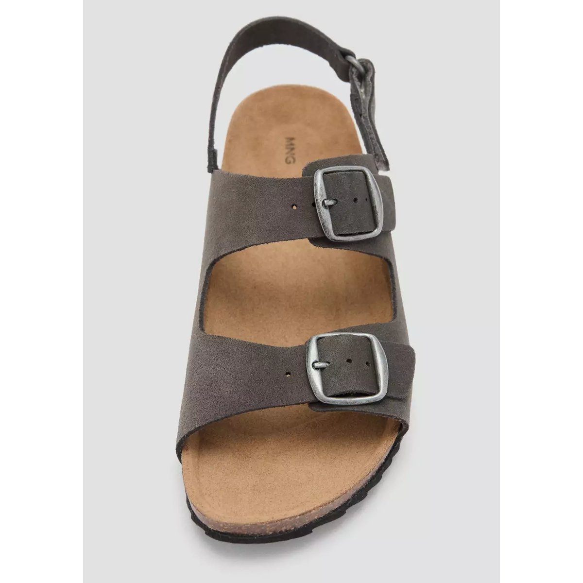 Sandales boucles cuir gris, MANGO KIDS
