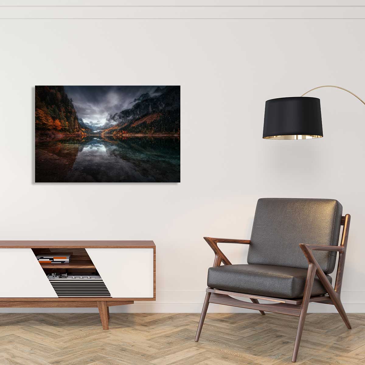 Tableau lacs en Autriche tableau alu dibond, HEXOA