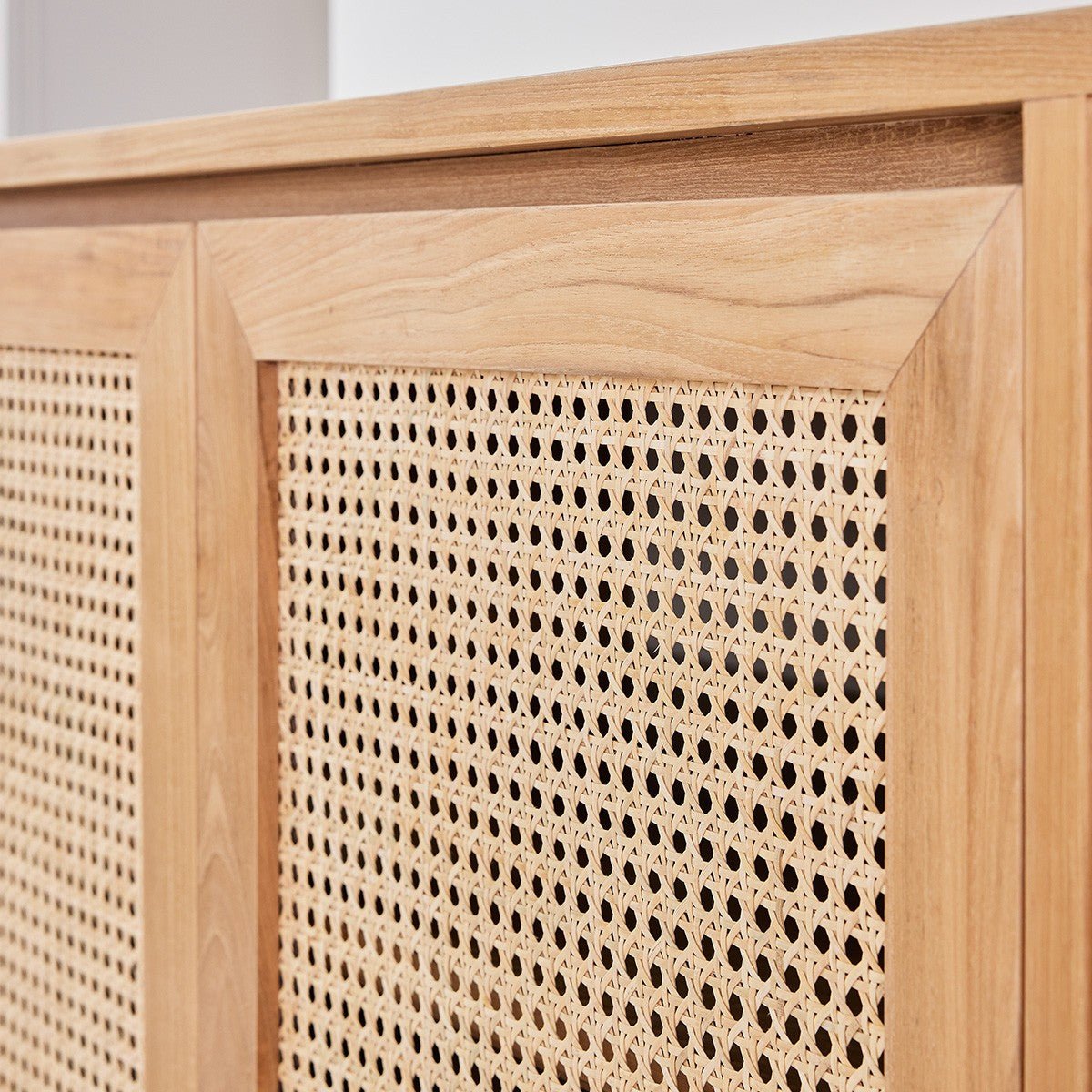 Meuble de salle de bain en teck massif et cannage 90 cm  ELIOTT naturel, BERAH GETAH