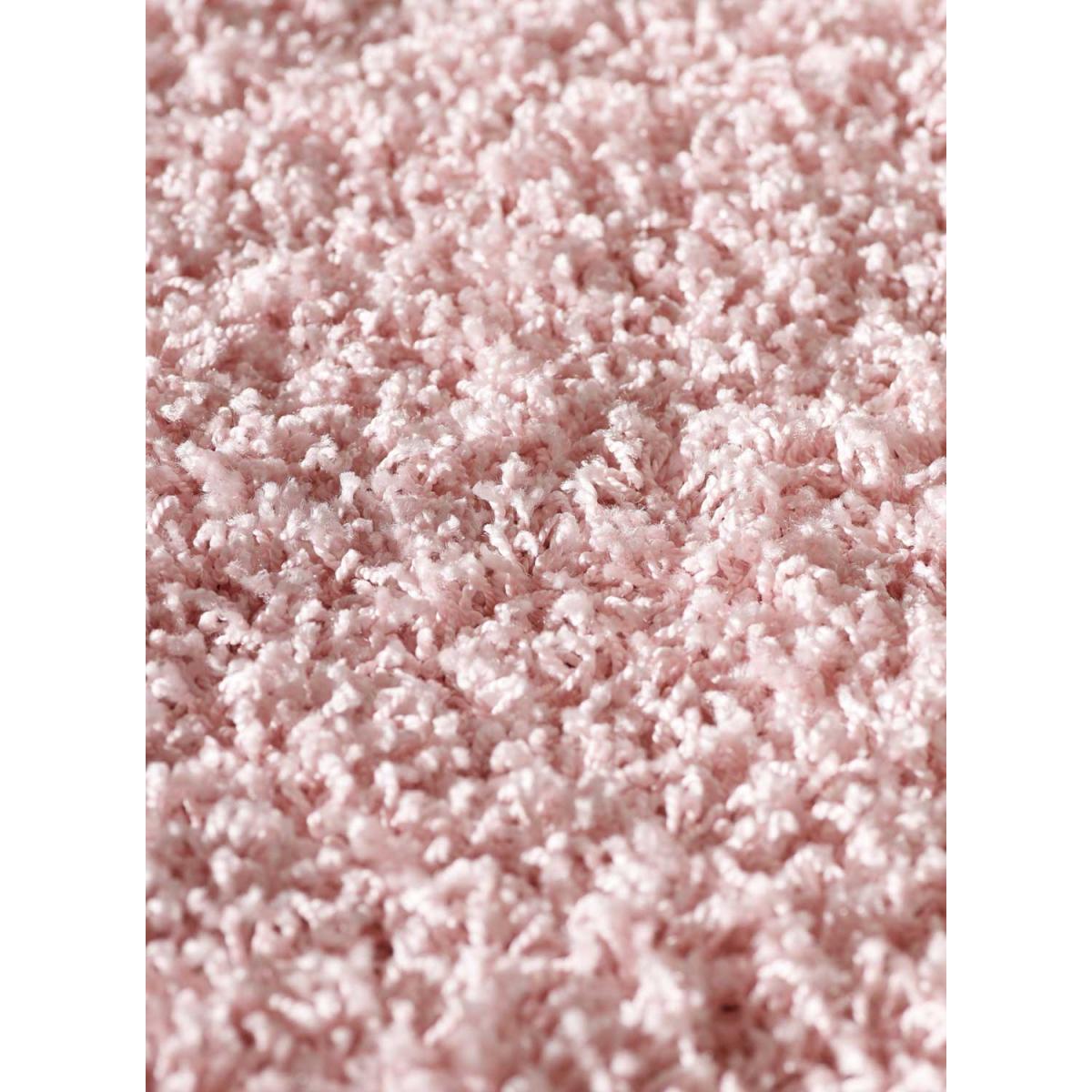 Tapis shaggy tissé motif uni SG LOCA rose clair, UN AMOUR DE TAPIS