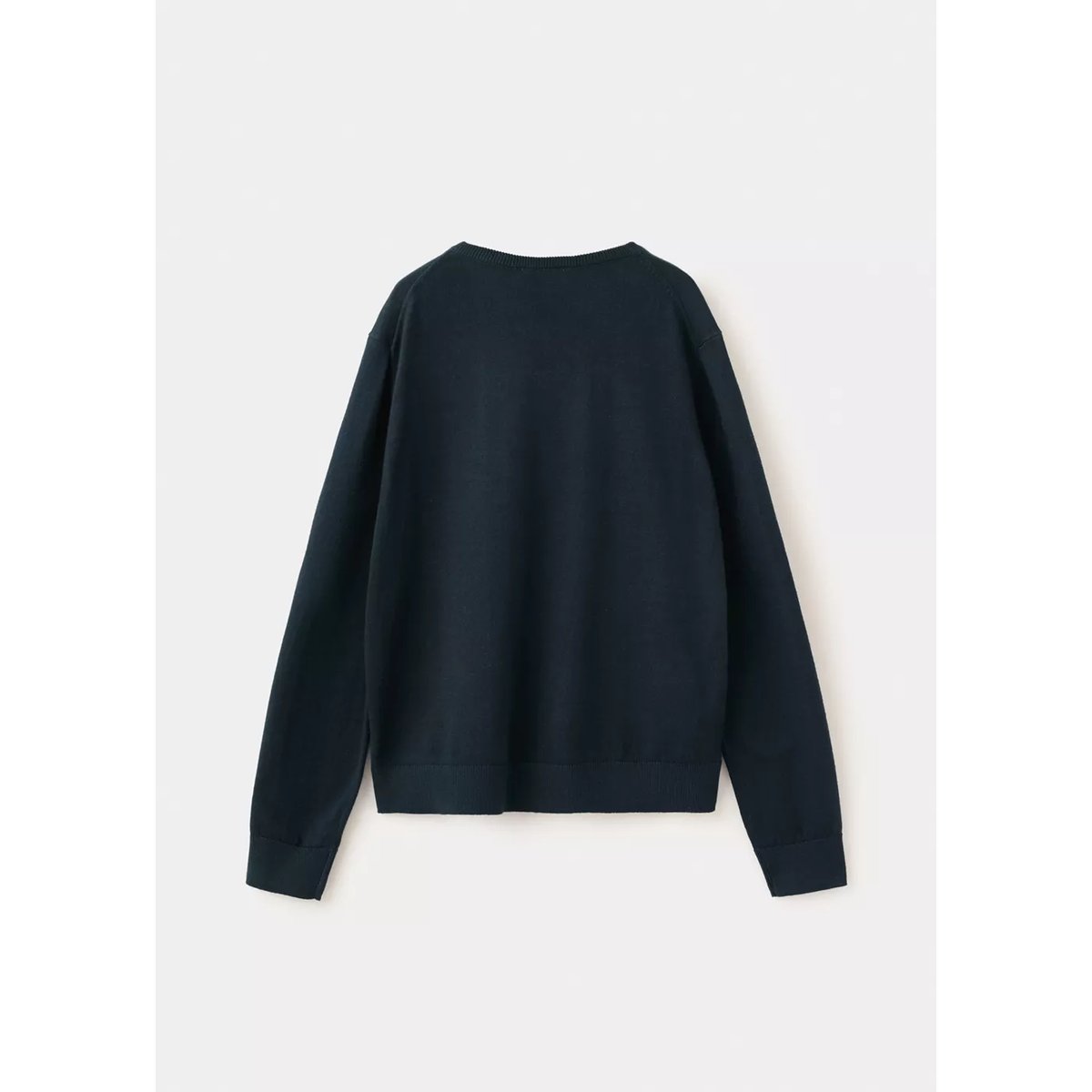 Pull-over maille fine col V bleu marine, MANGO KIDS