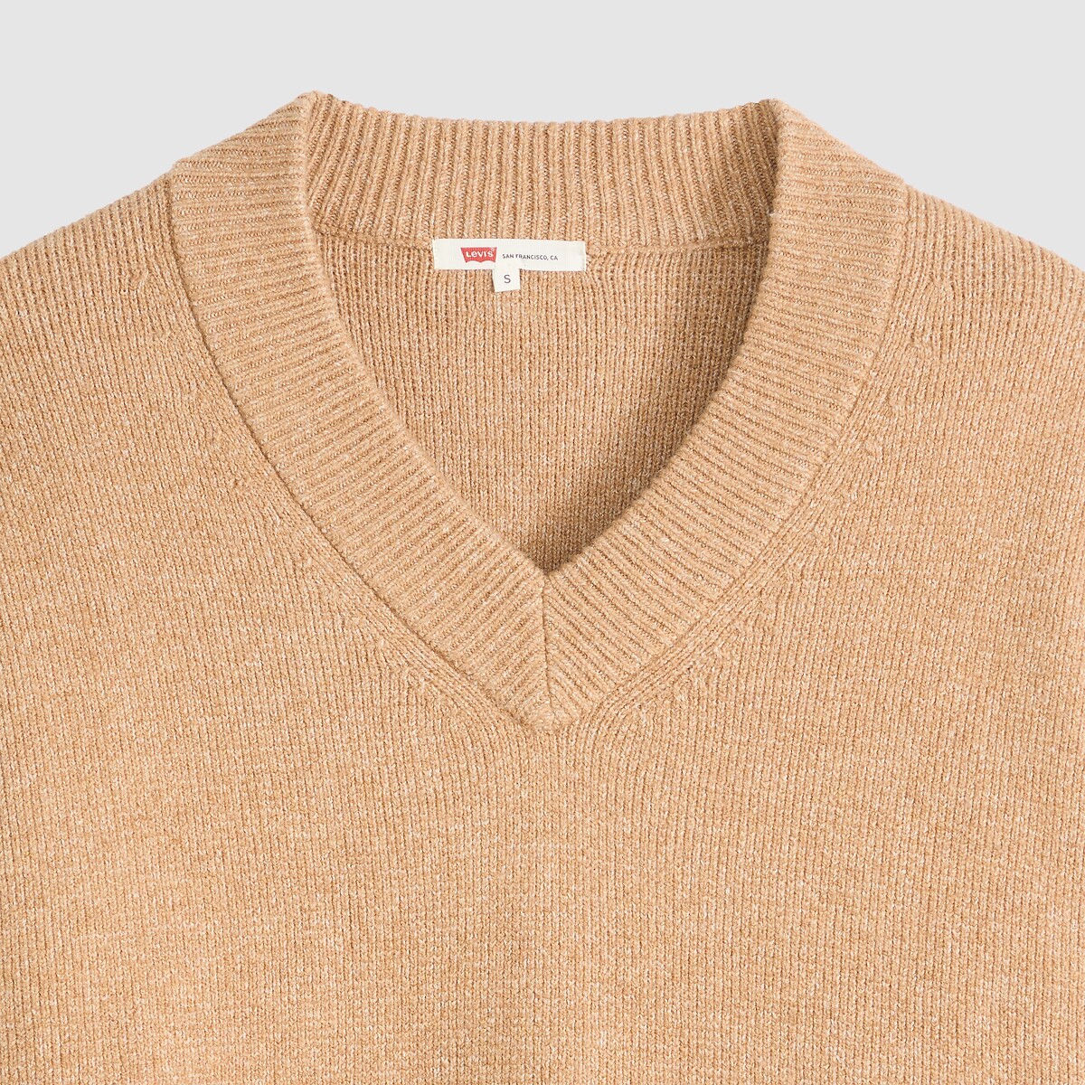 Pull col V manches longues camel, LEVI'S