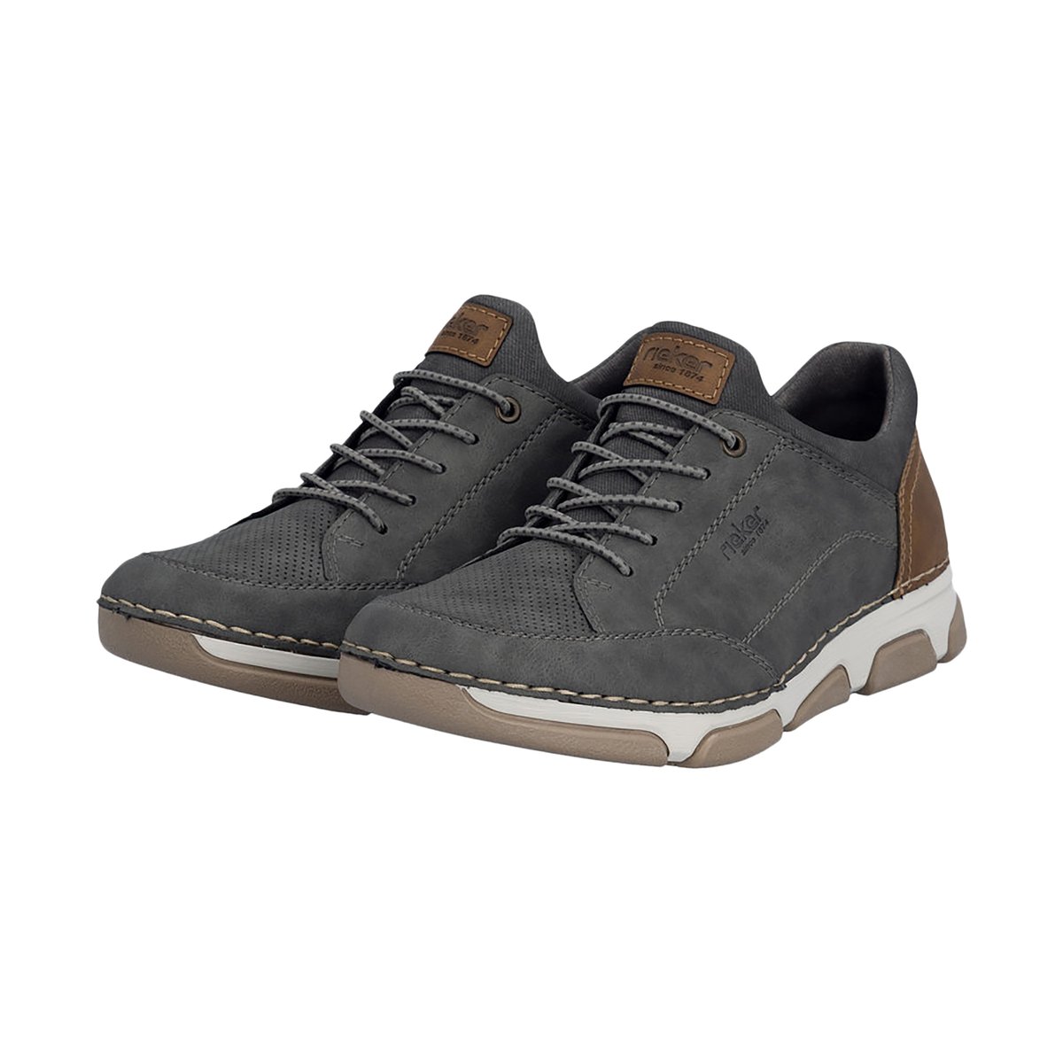 Basket Basse à Lacets gris, RIEKER