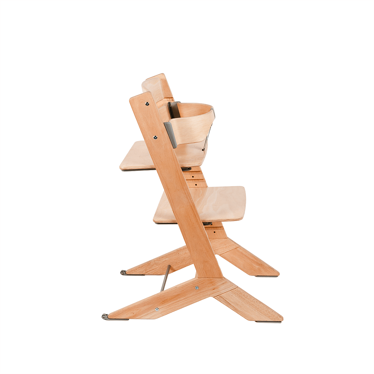 NALA - Chaise haute en bois bébé et enfant couleur unique, GEUTHER