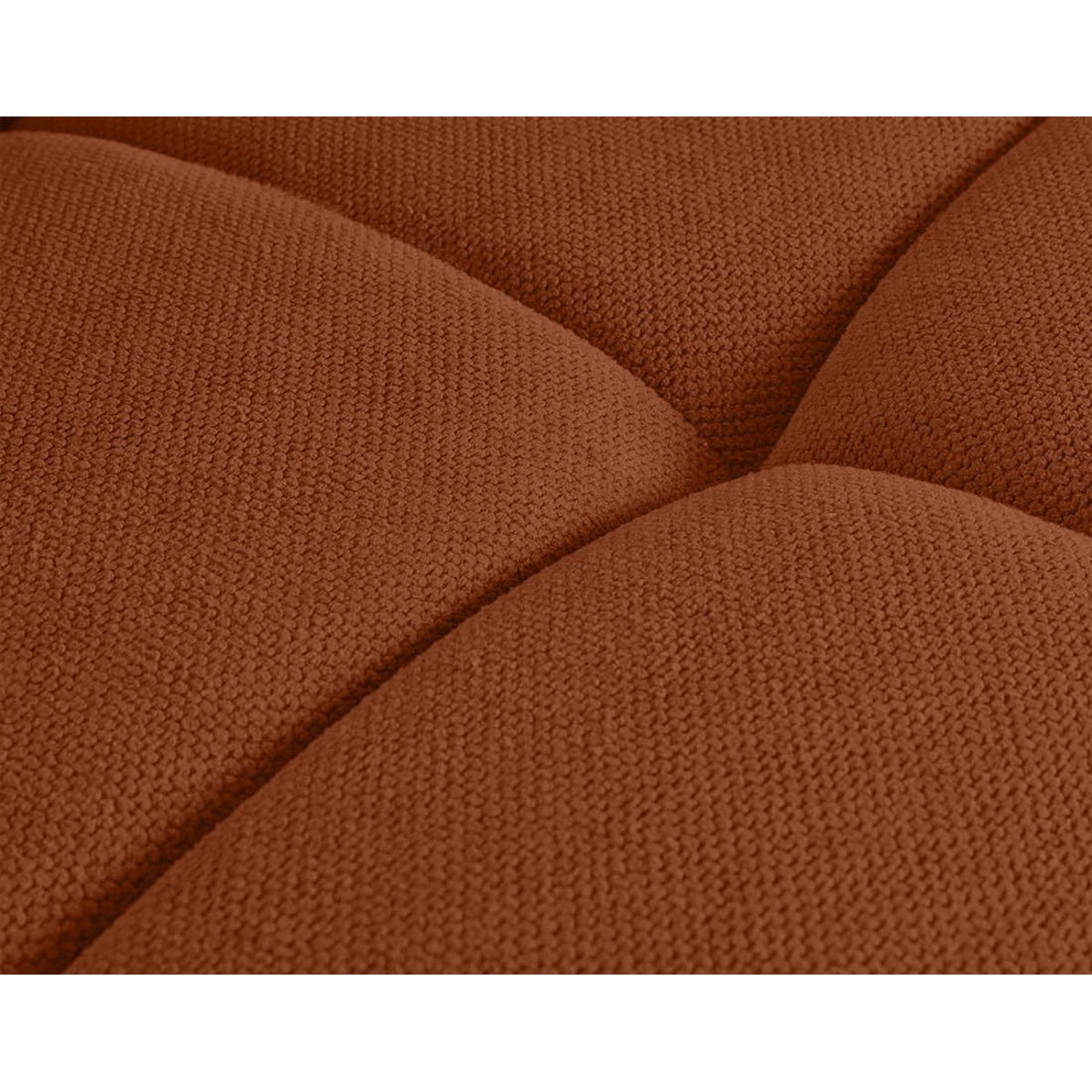 Canapé droit 3 places en tissu texturé, RAY rouille, BEST MOBILIER