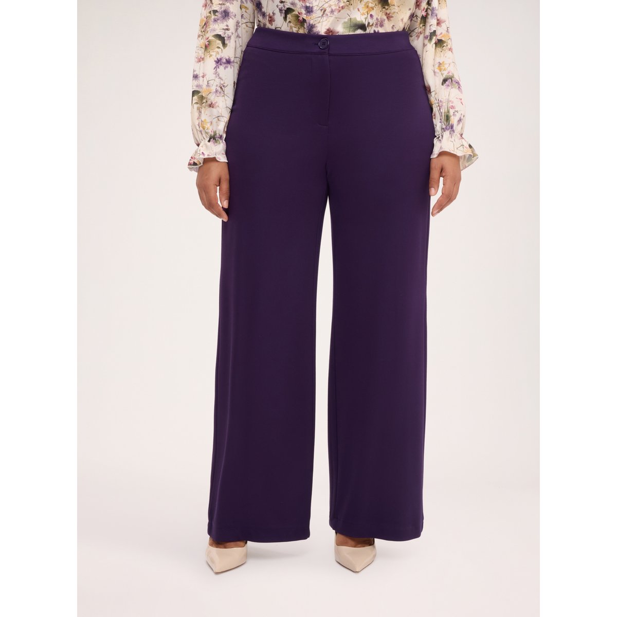 Pantalon palazzo violet, FIORELLA RUBINO