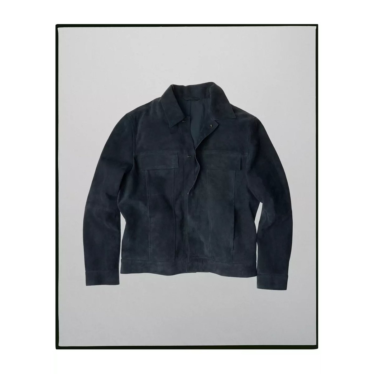 Blouson 100 % cuir daim poches bleu indigo, MANGO MAN