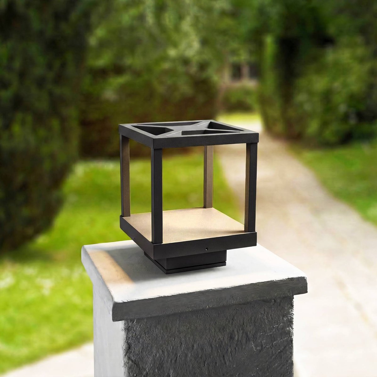 Luminaire extérieur en aluminium moderneLED gris graphite, LUCANDE