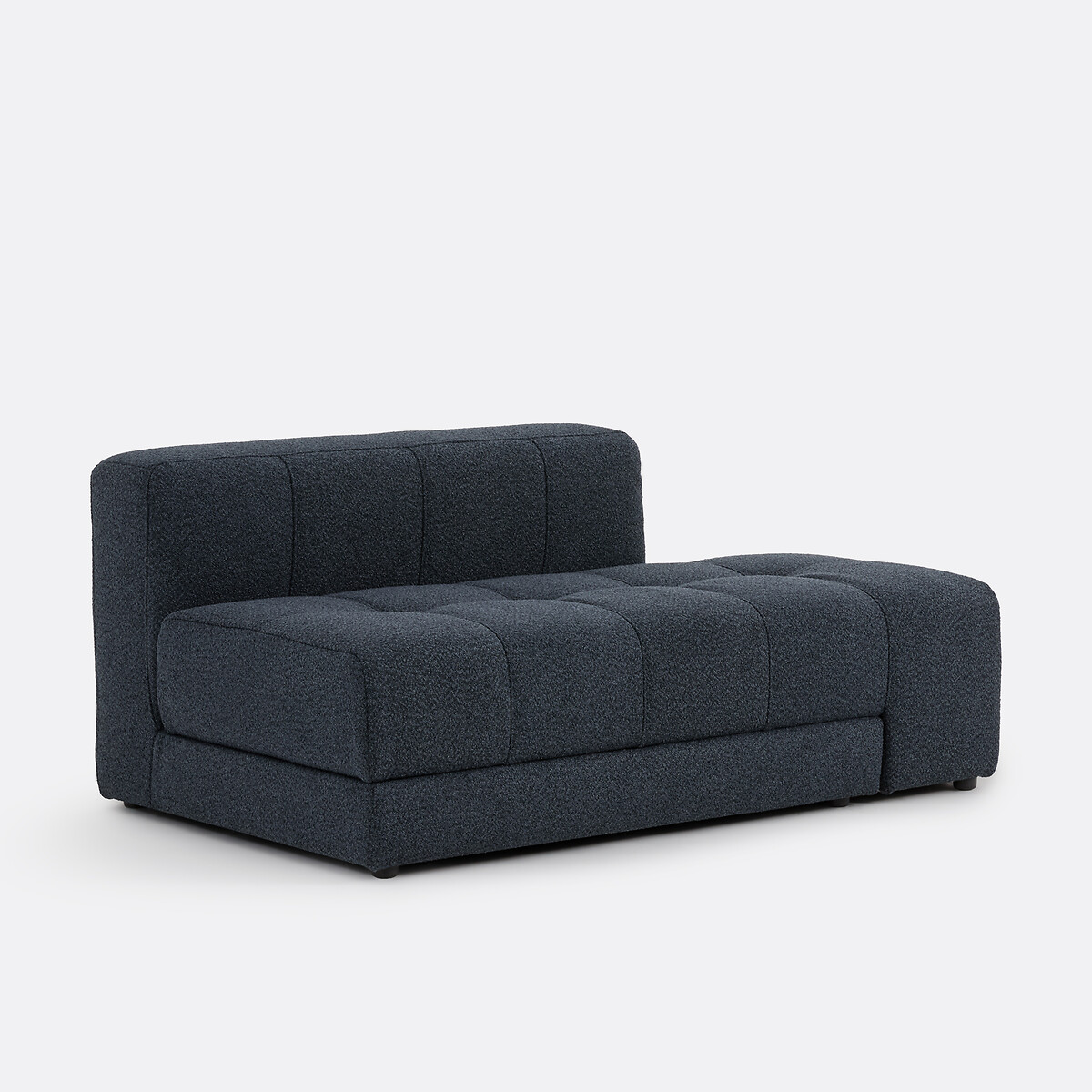 Banquette assise pivotante, droit, modulable, en bouclette fine, FANO bleu, LA REDOUTE INTERIEURS