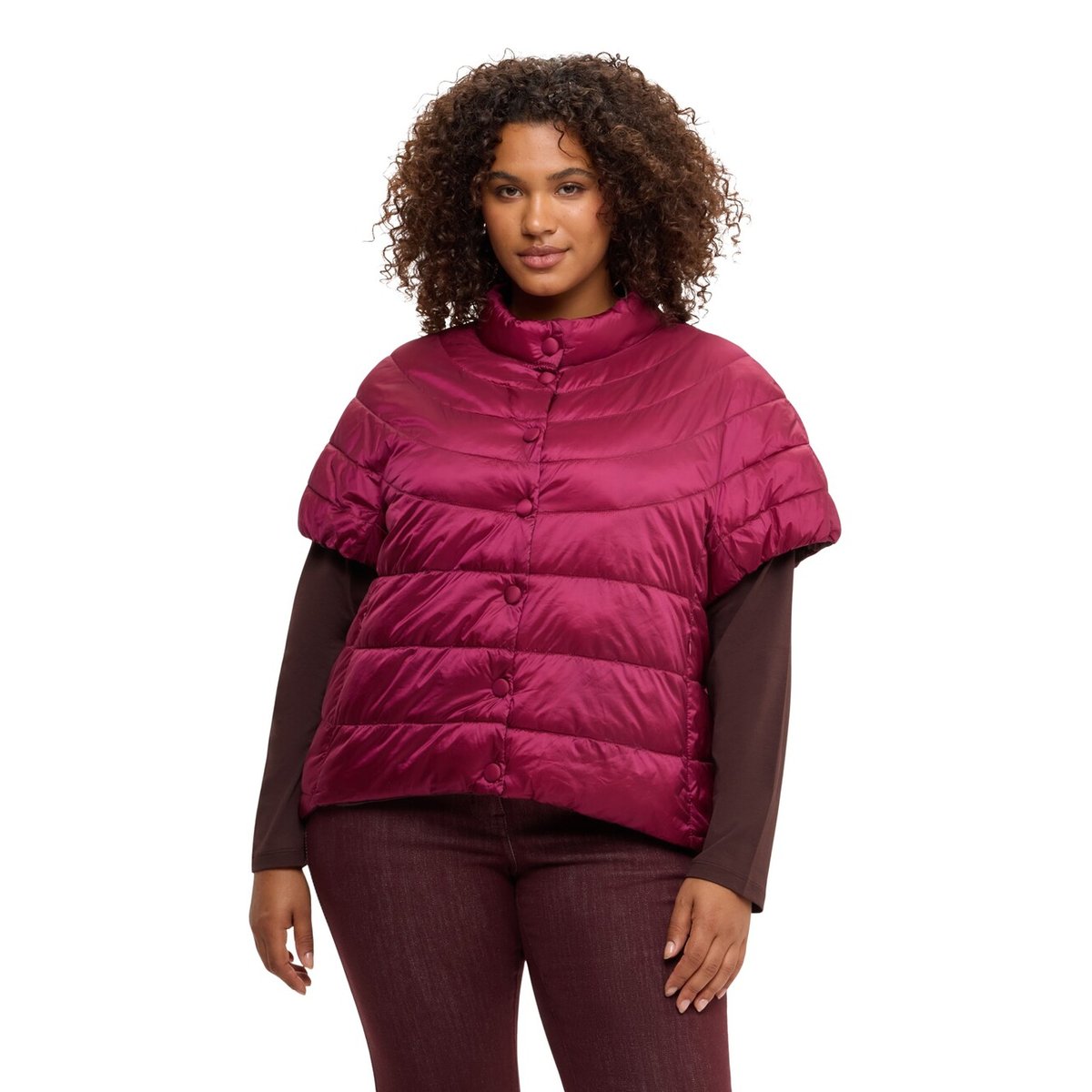 Veste matelassée manches courtes réversible burgundy, FIORELLA RUBINO