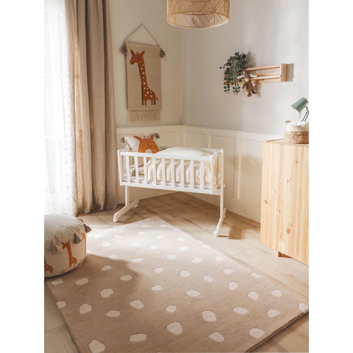 Tapis enfant tufté main SAVANNAH taupe, BENUTA