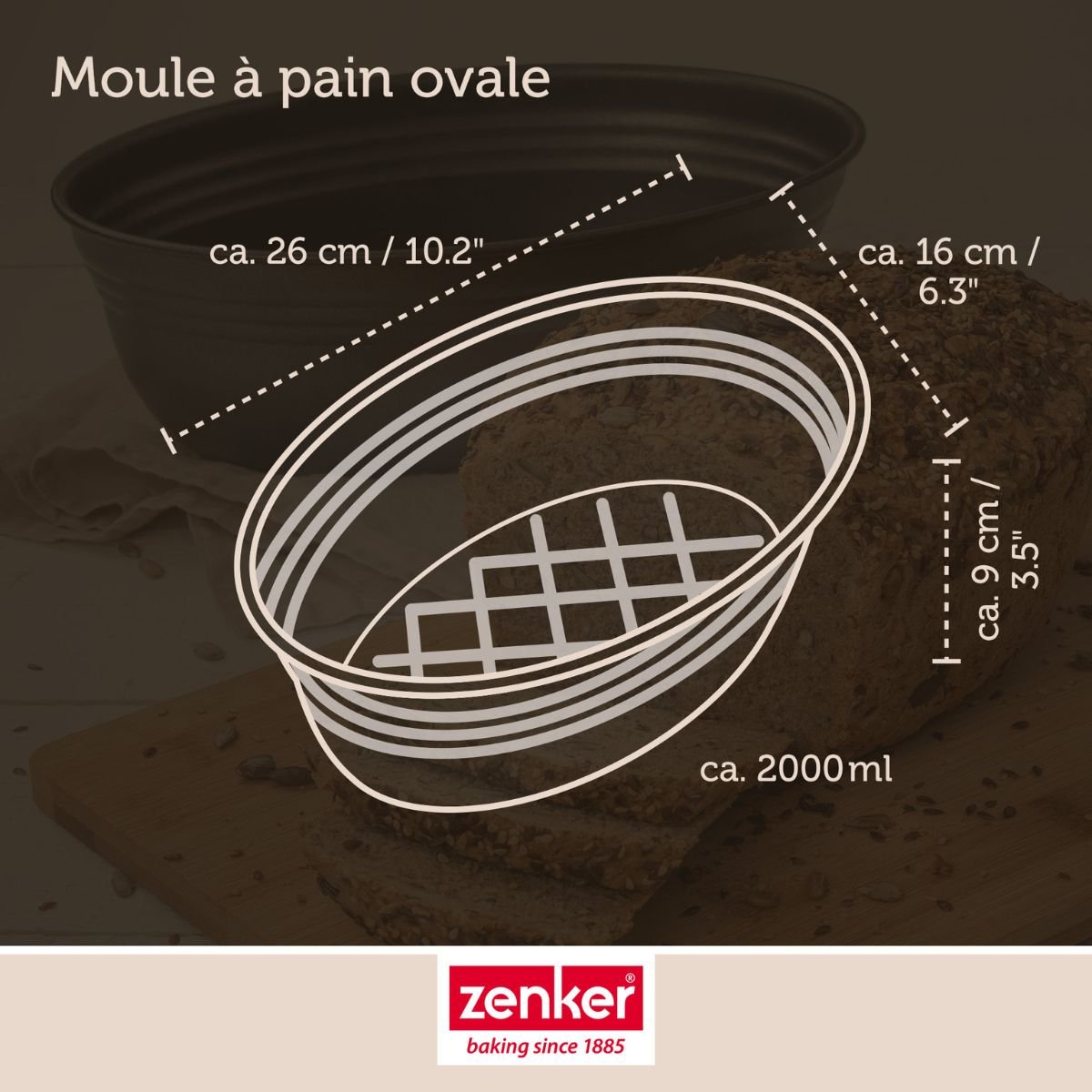 Set de 4 ustensiles de pâtisserie moule à gâteaux 2 bols noir, ZENKER