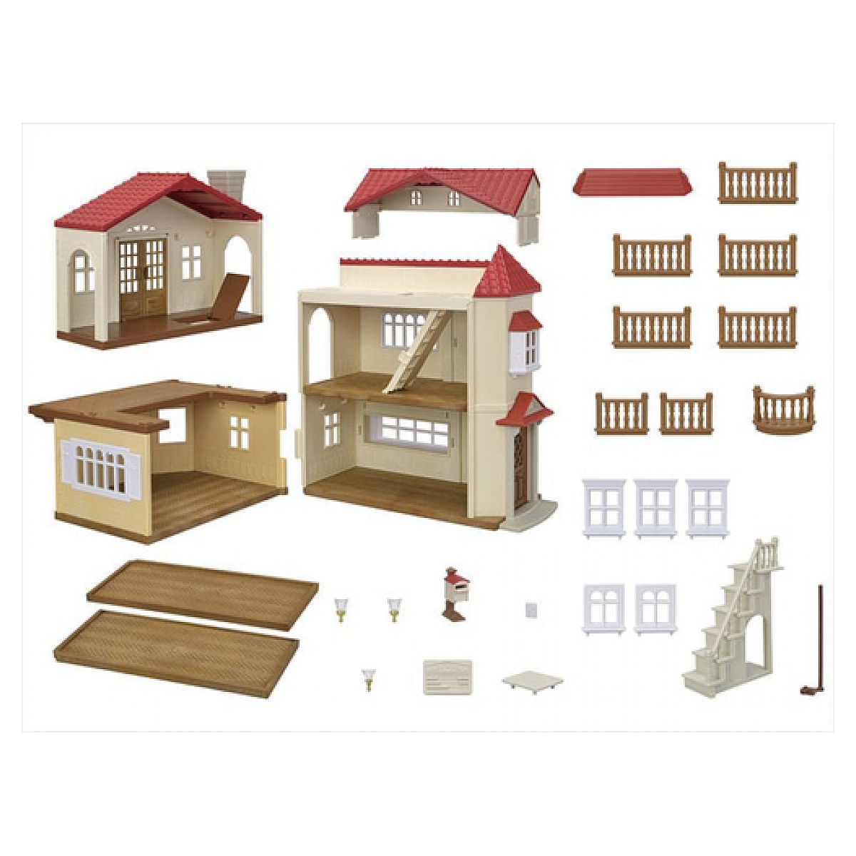 L5708 La grande maison eclairee et sa piece secrete couleur unique, SYLVANIAN FAMILIES