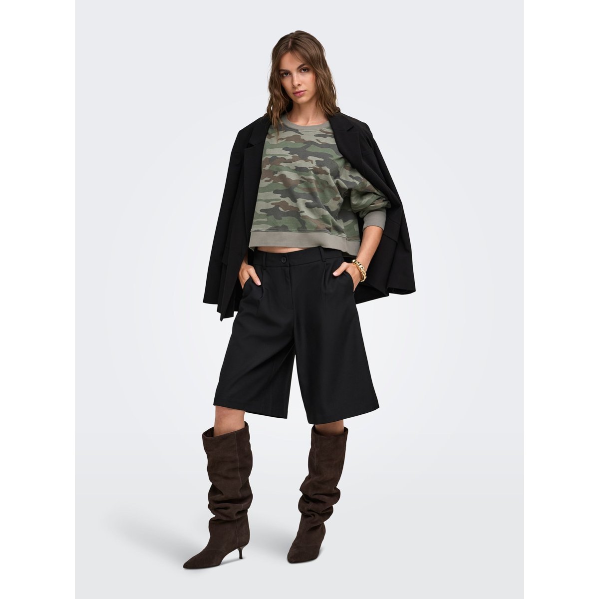 Sweat-Shirt taupe gray, ONLY