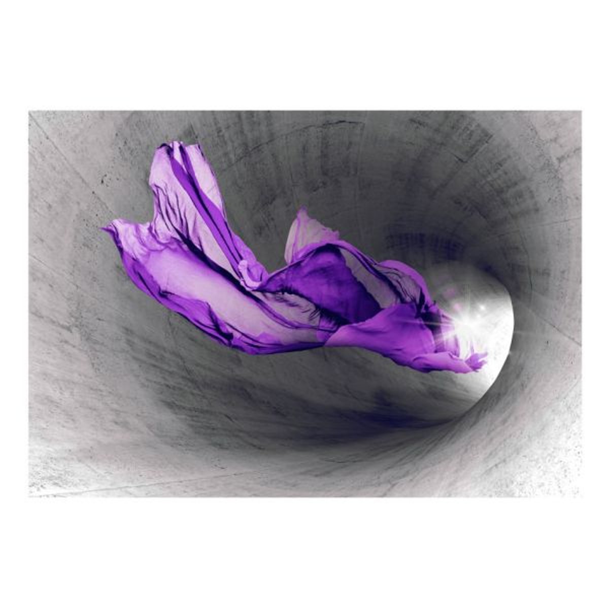 Papier peint intissé panoramique Abstractions Purple Apparition gris / argent, EDEN