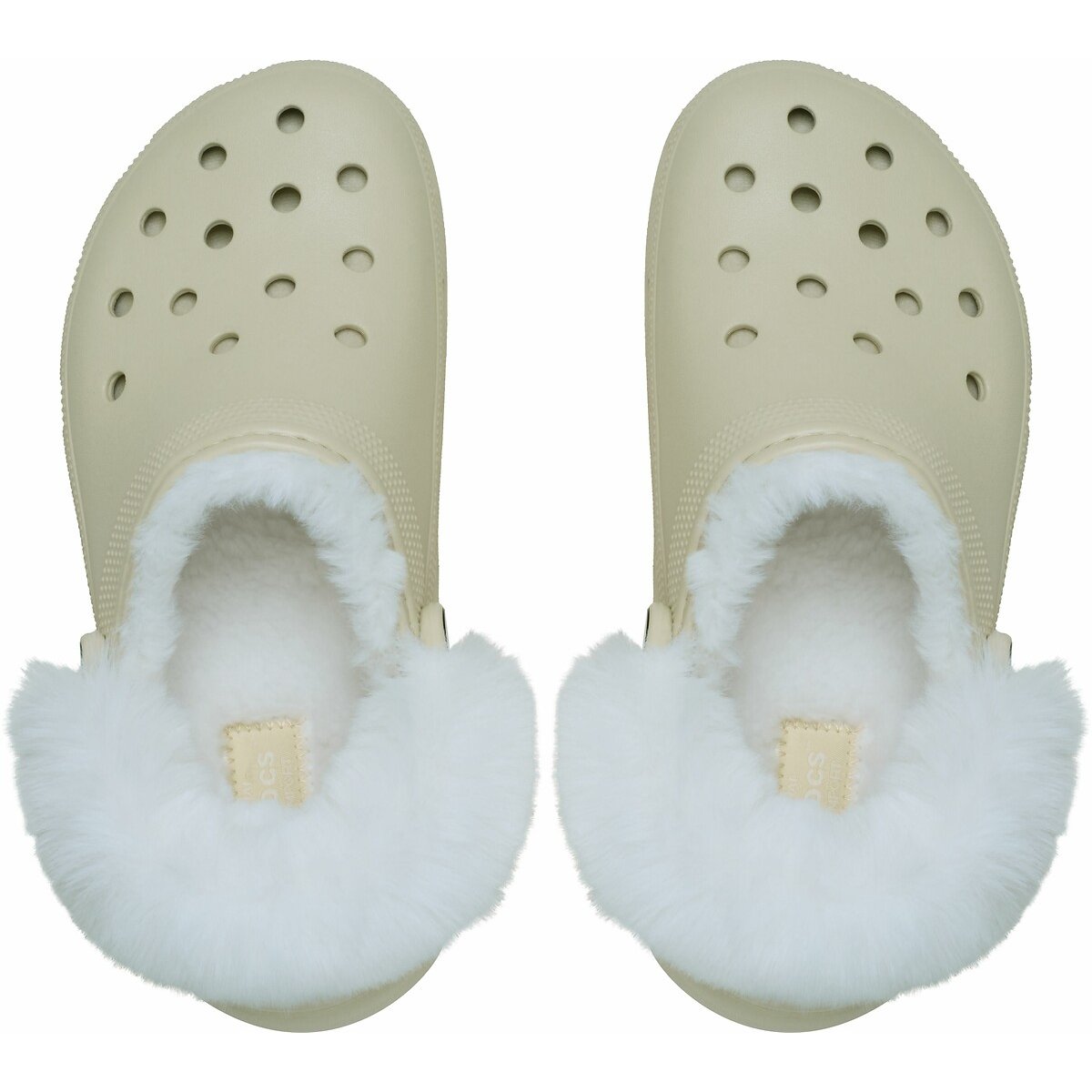Classic Platform Clogs with Faux Fur Lining beige, CROCS