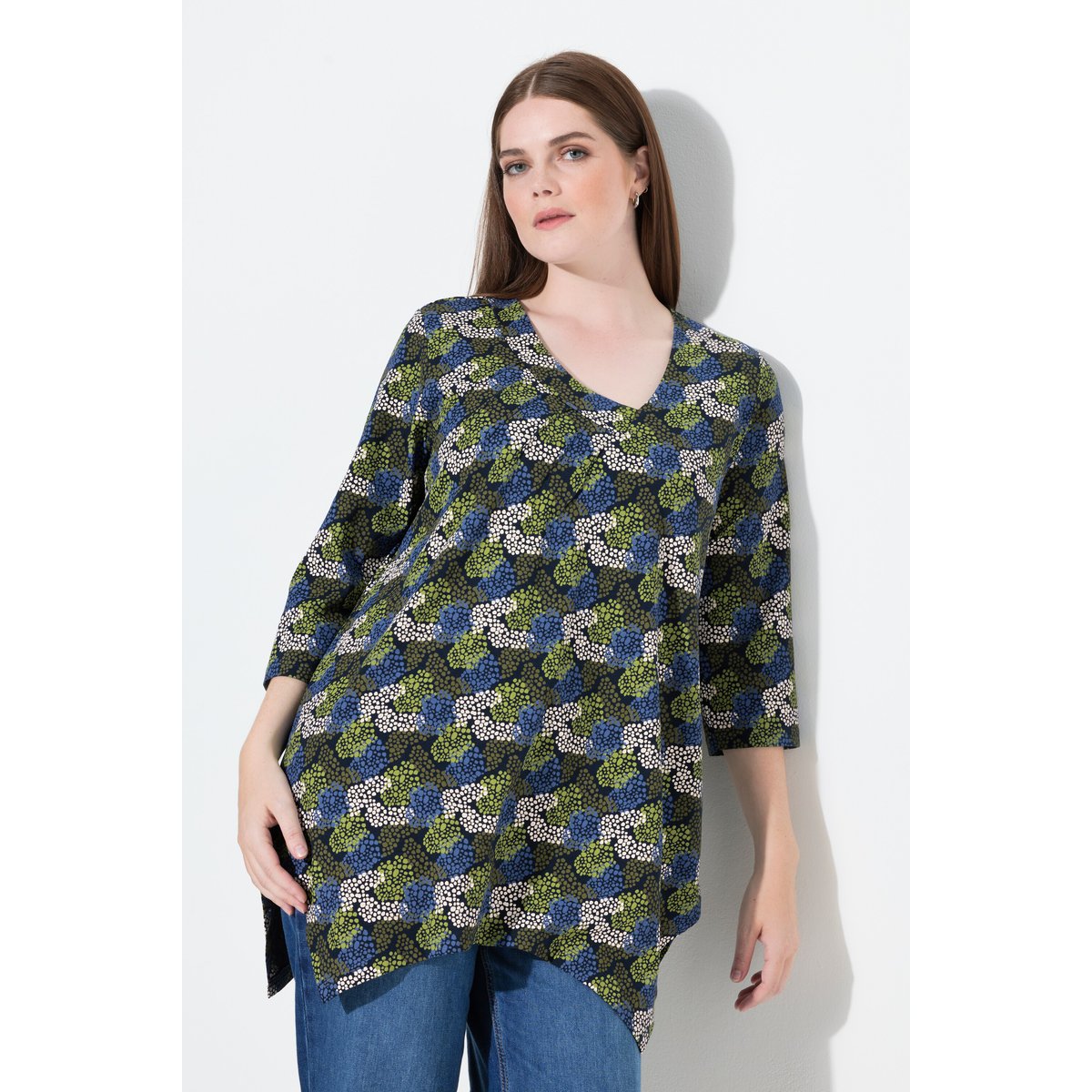 T-shirt en coton bio marine, ULLA POPKEN