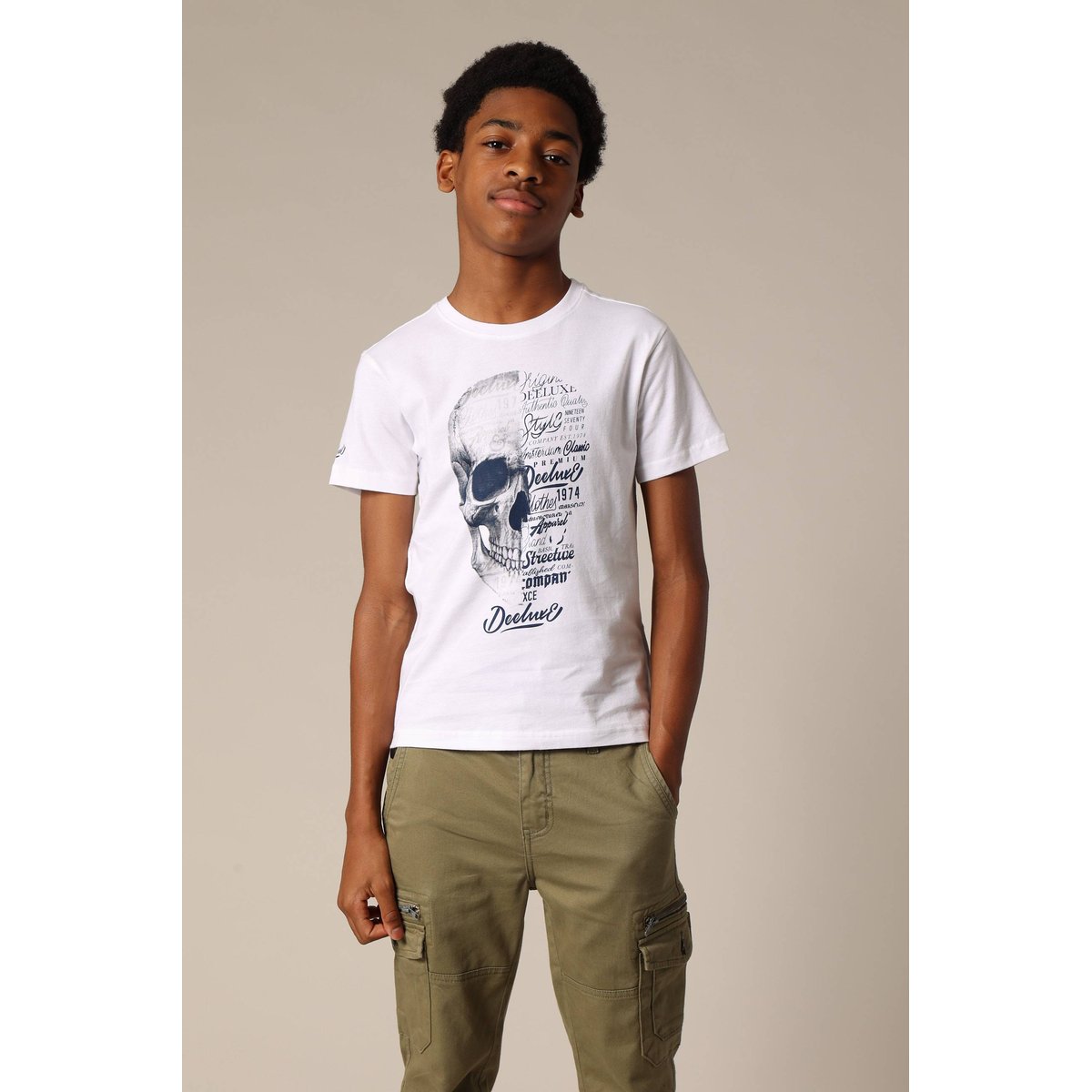 T-shirt garçon vegas en jersey de coton VEGAS white, DEELUXE