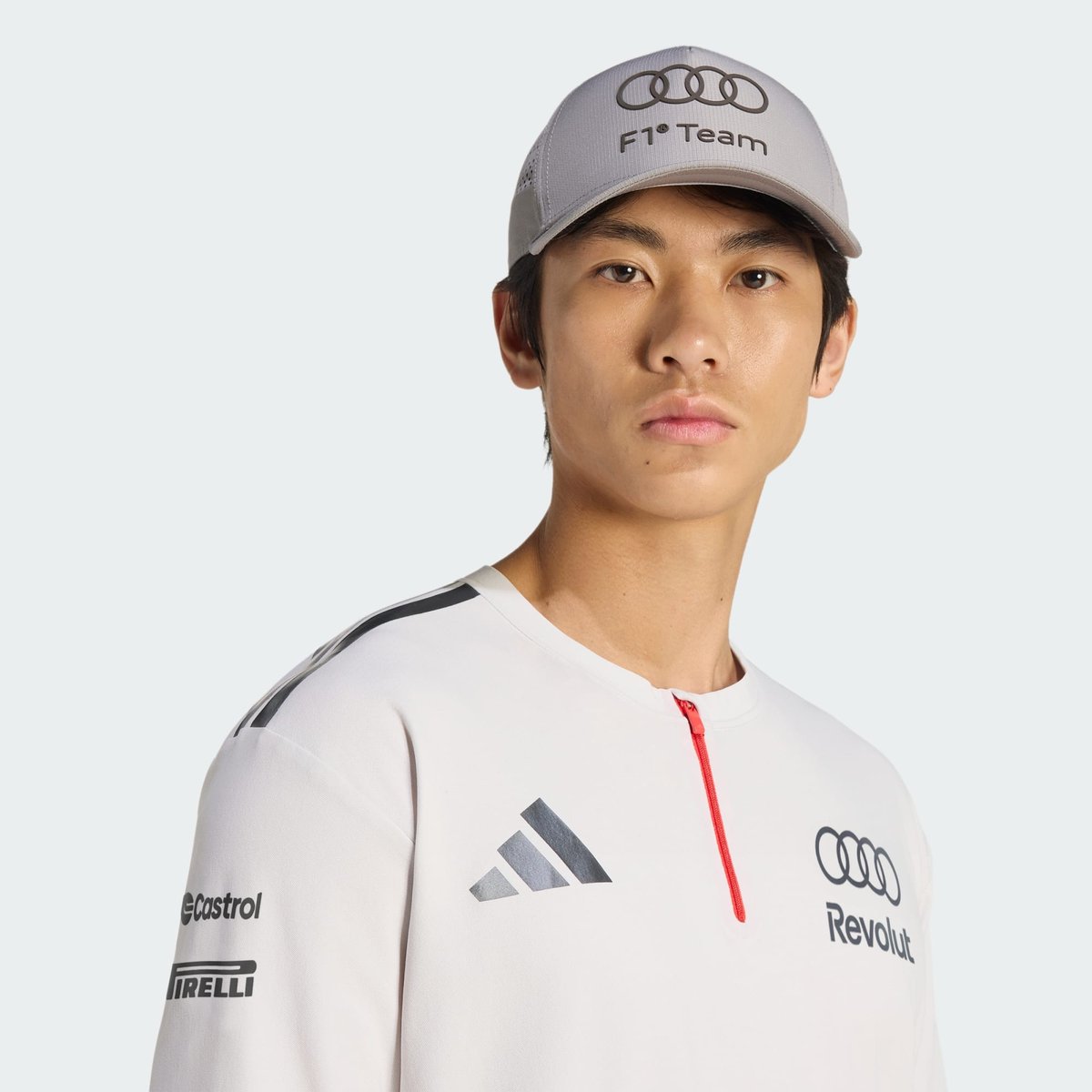 Polo Manches Longues Audi Revolut F1 Team Engineers & Marketing chalk pearl / iron metallic, adidas Performance