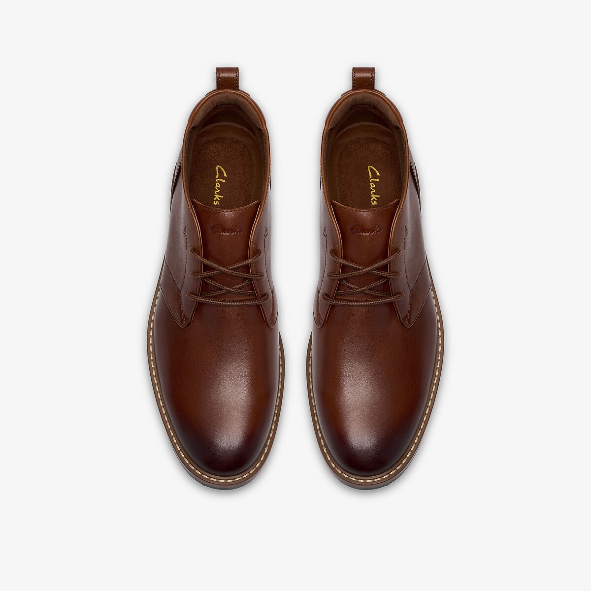 Aldwin2 Chukka lace-up mid leather ankle boots tan, CLARKS