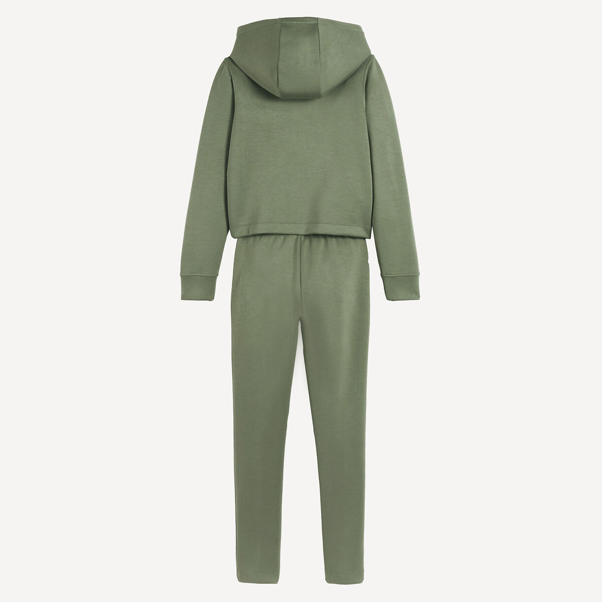 2-delige set, zip-up hoodie en fleece legging kaki   , LA REDOUTE COLLECTIONS