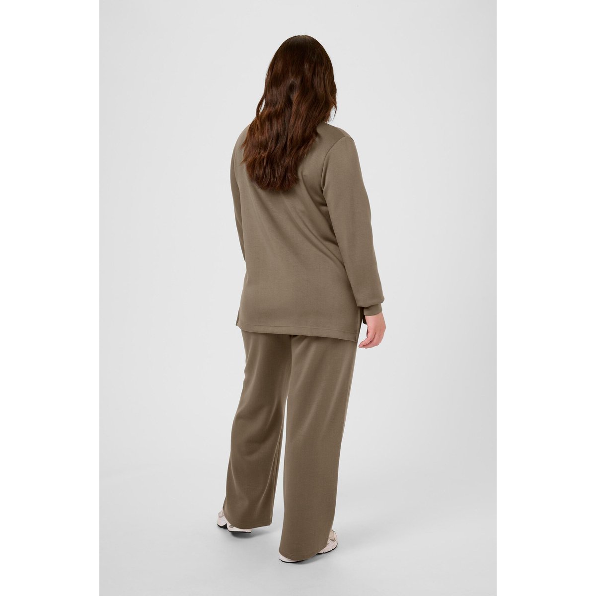 Sweatshirt marron morel, KAFFE CURVE