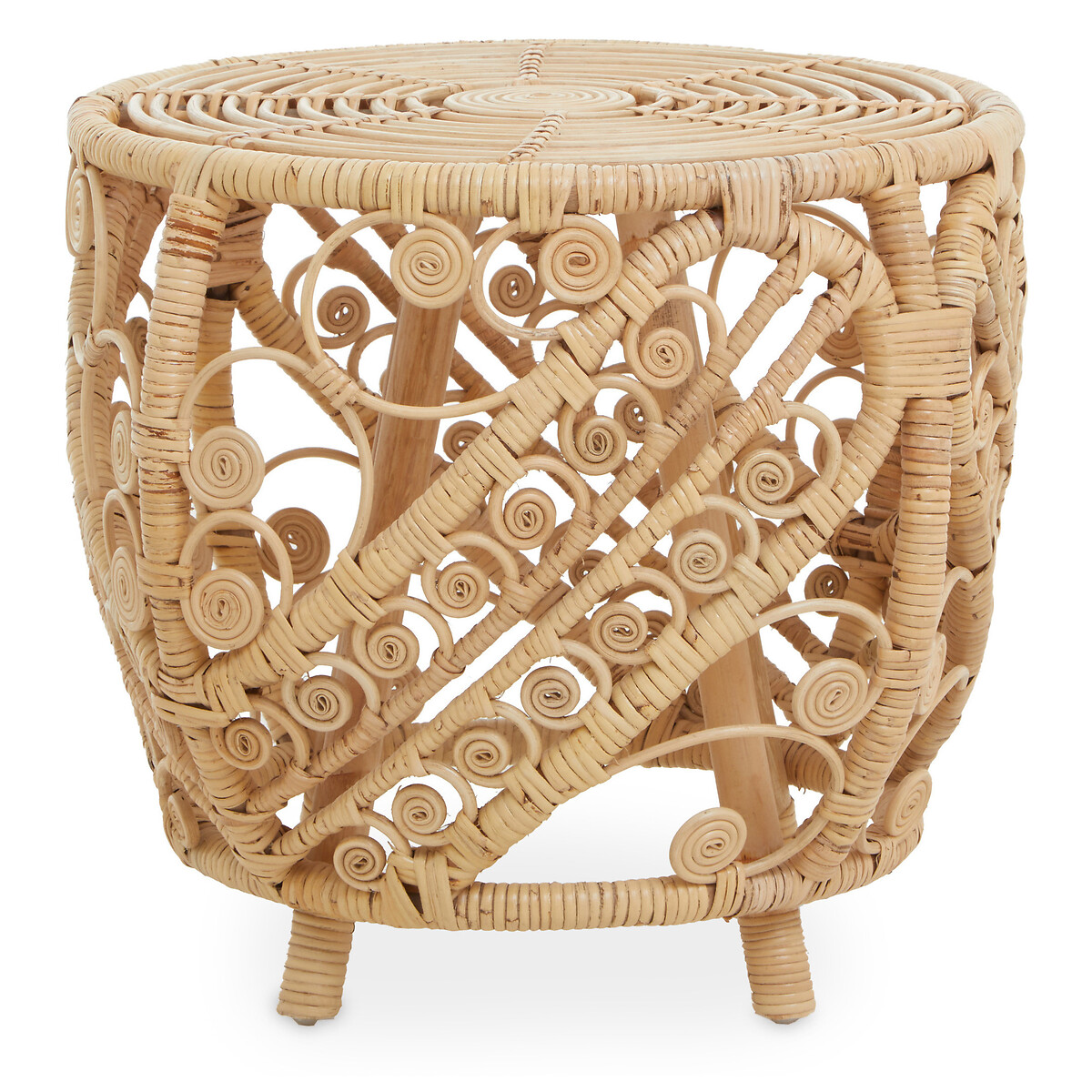 Leocadia Vintage Rattan Round Coffee Table natural, SO'HOME