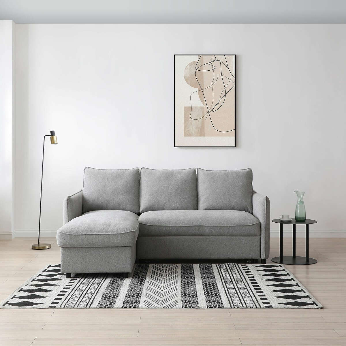 Beatrice Boucle Corner Pop Up Sofa Bed grey, SO'HOME