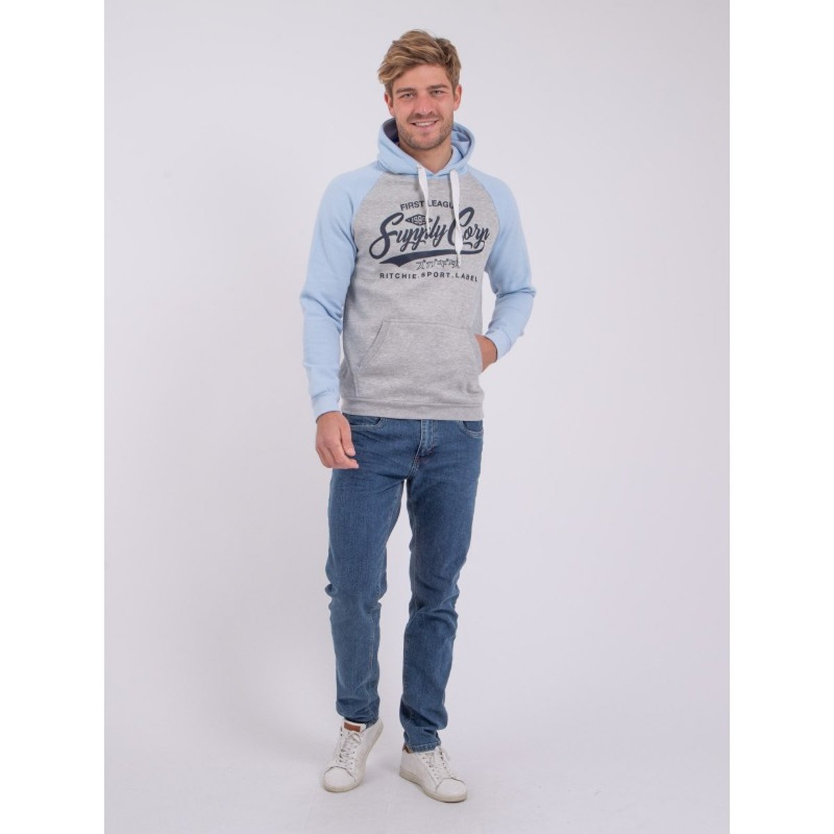 Sweat Capuche Wandy bleu ciel ciel, RITCHIE