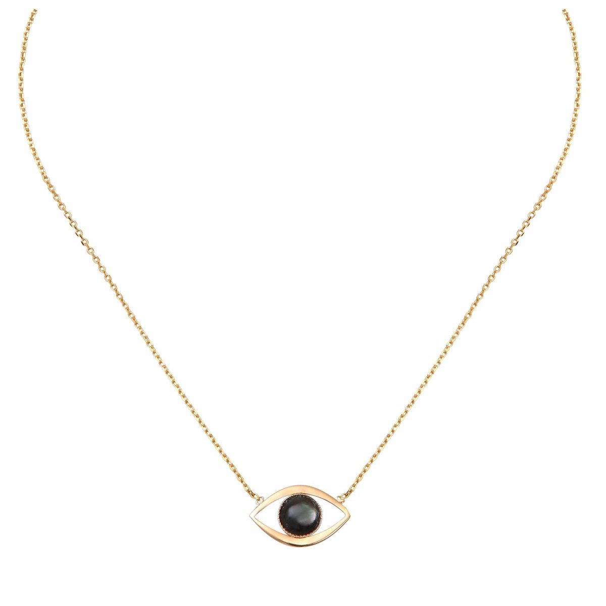 Collier eros grand modele nacre grise gris, CAROLINE NAJMAN