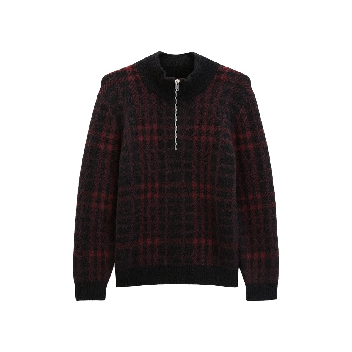 Pull à col roulé Jacquard, coupe classique en mélange de laine vierge douce noir, MARC O’POLO DENIM
