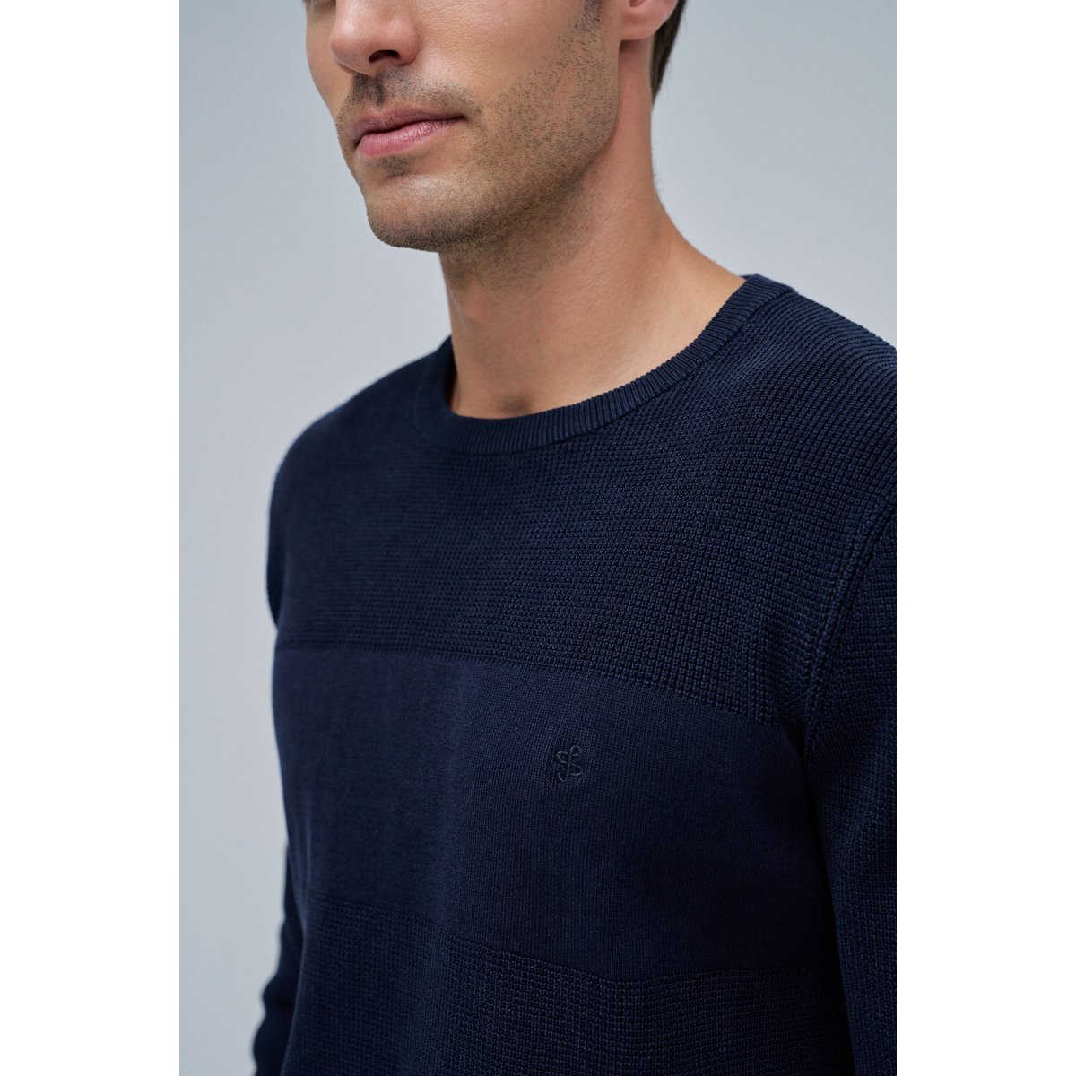 PULL EN MAILLE AVEC TEXTURE ecru, SALSA JEANS