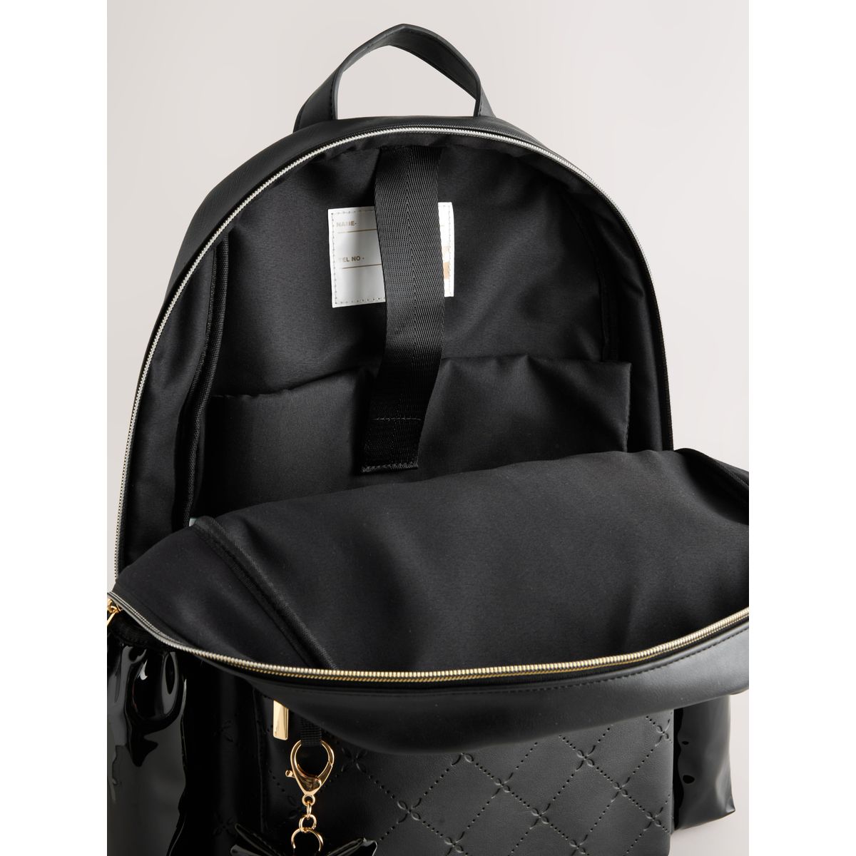 Sac à dos en pu avec nœud détail du nœud noir, NEXT