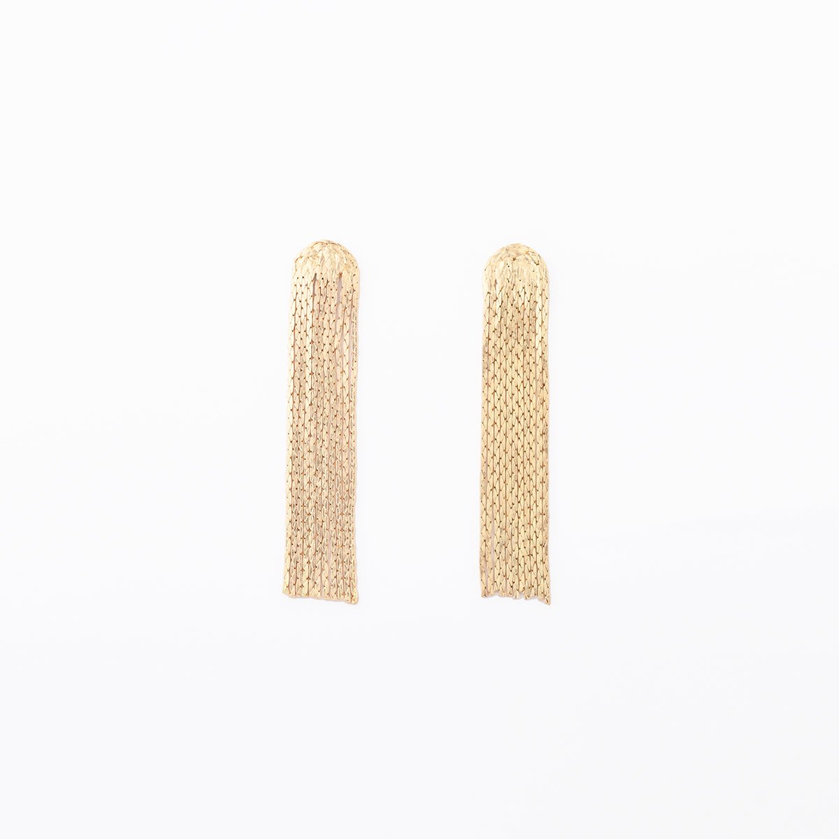Boucles d'oreilles chaîne serpent dorée doré, BALABOOSTE