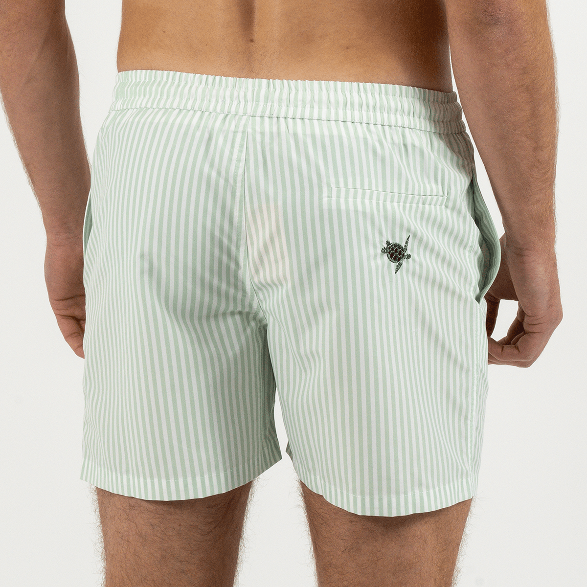Short de bain Le GALAPAGO RAYE vert d'eau, VENDREDI