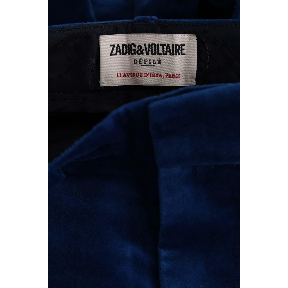 Pantalon droit - Très Bon État bleu, ZADIG&VOLTAIRE