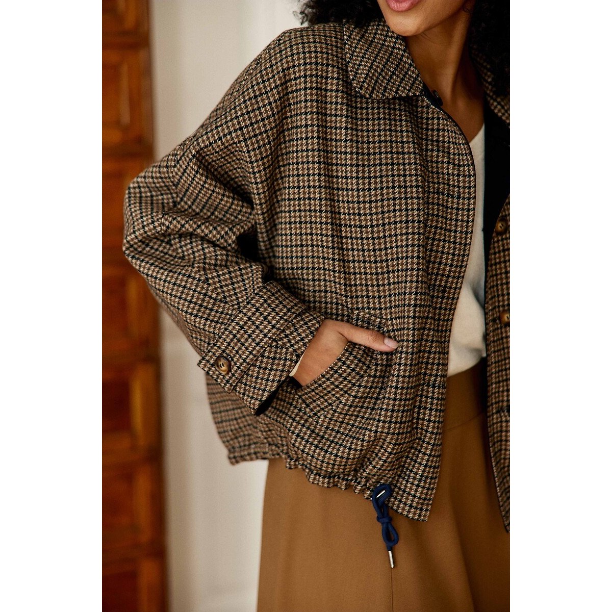 Veste à carreaux réversible, NEREA bleu marine, LA PETITE ETOILE